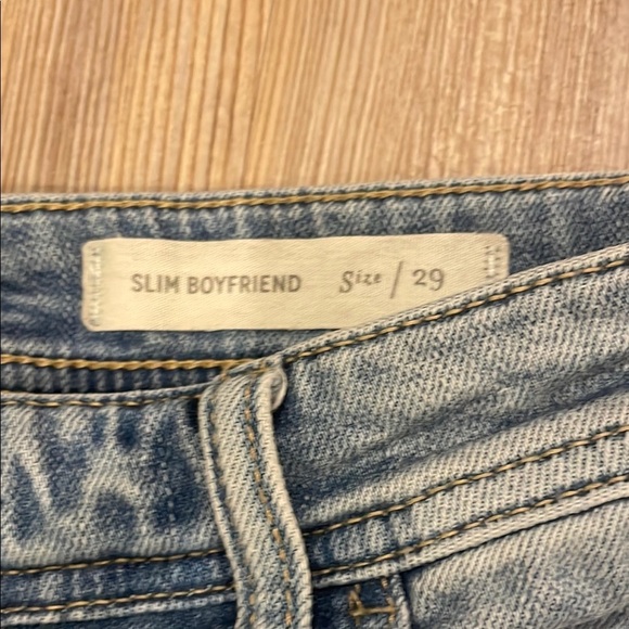 Plicro by Anthropologie Stylish Blue Distressed Jeans Size 29 - Picture 3 of 10